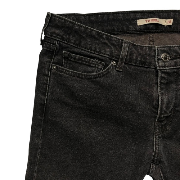 Levi’s 711 Skinny Size 28 Charcoal Color Jeans - Picture 5 of 14